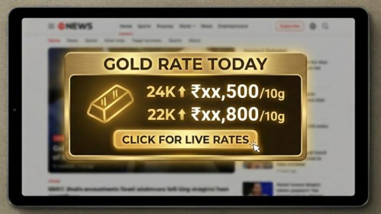 today gold rate in india