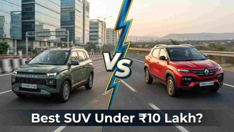 hyundai exter vs renault kiger best compact suv under 10 lakh 2026