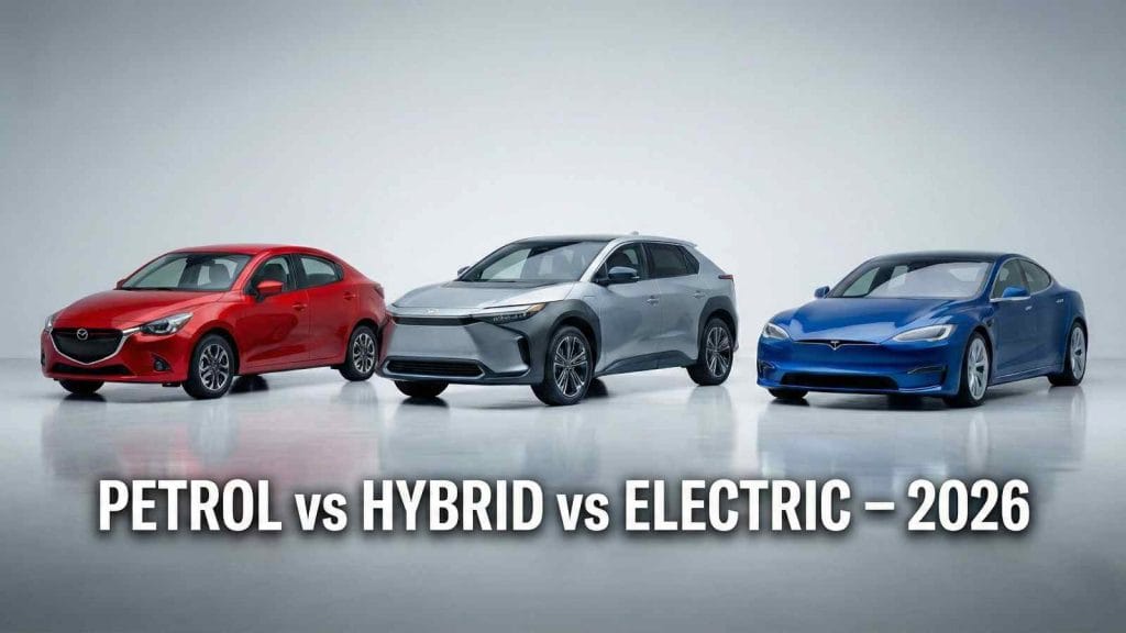 petrol car vs hybrid car vs electric car comparison india 2026