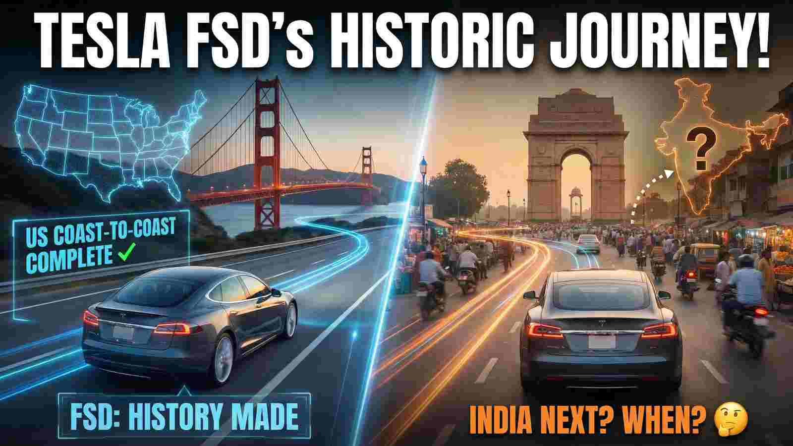 Tesla FSD driverless coast to coast