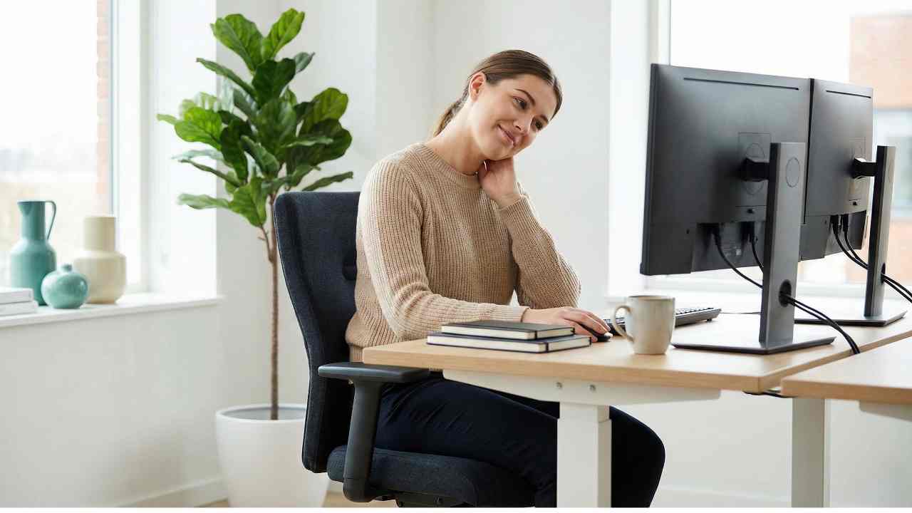 5-Minute Physical Therapy for Dual Monitor Neck Pain Relief