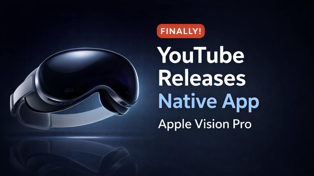 YouTube Apple Vision Pro app release