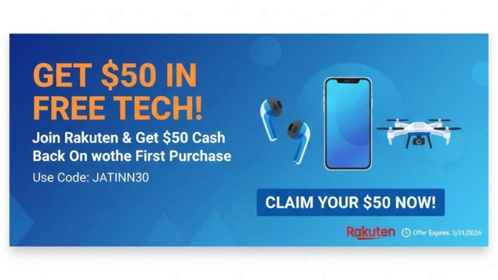Rakuten $50 Tech Bonus 2026