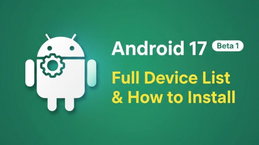 Android 17 Beta 1 February 2026 device list